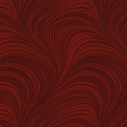 Fabric - Wave Texture Dark Red  Benartex 44" 02966-19