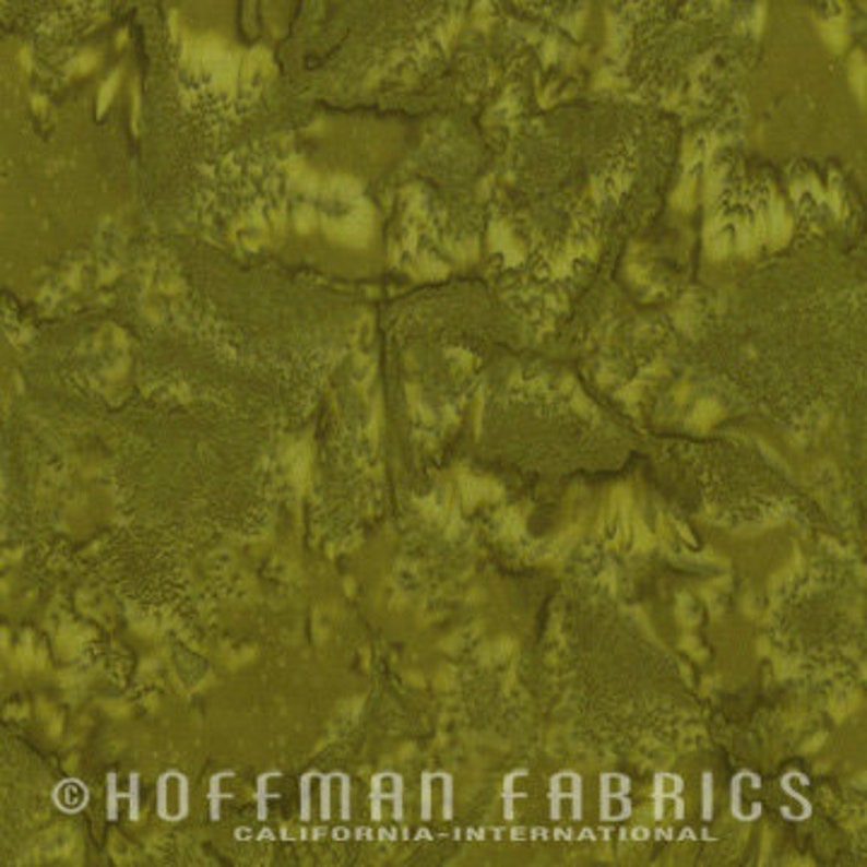 Fabric - Batik, Herb Watercolor # 331-HERB by Hoffman Fabrics