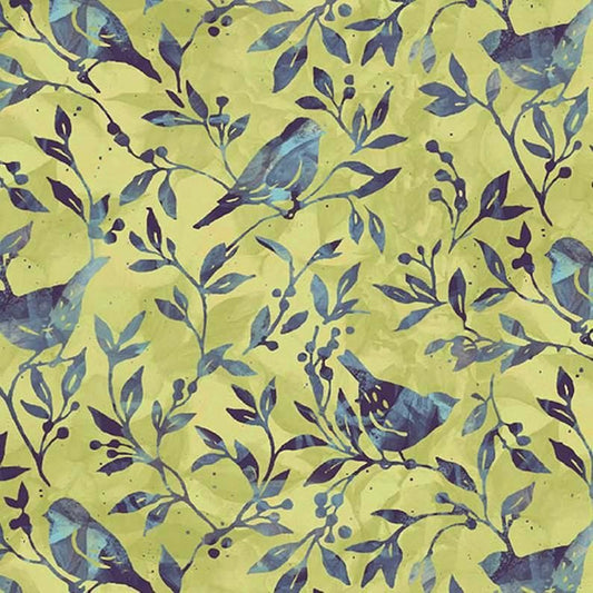 Fabric - Jasmine Birdy Vine Springs Creative 44" 18177