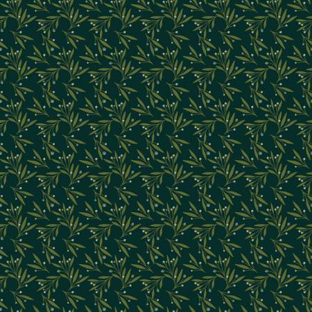 Fabric - Winter, Christmas Is in Town Mistletoe Forest # C14745R-FOREST