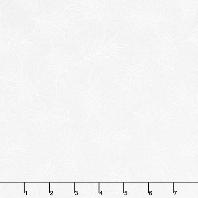 Fabric - Blender, Solitaire Whites Pines 319 Maywood Studio 44" MAS319-UW
