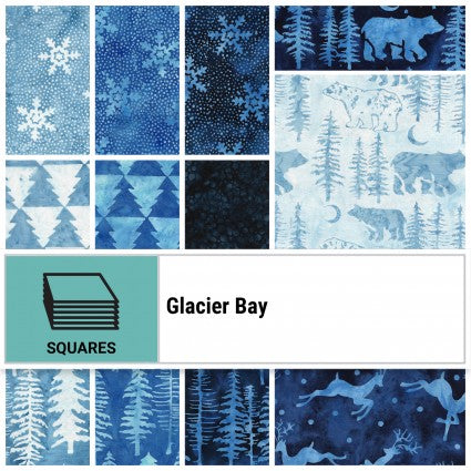 Glacier Bay Batiks - 10" Squares (42pcs), SQ-ISBGLB Island Batik Package