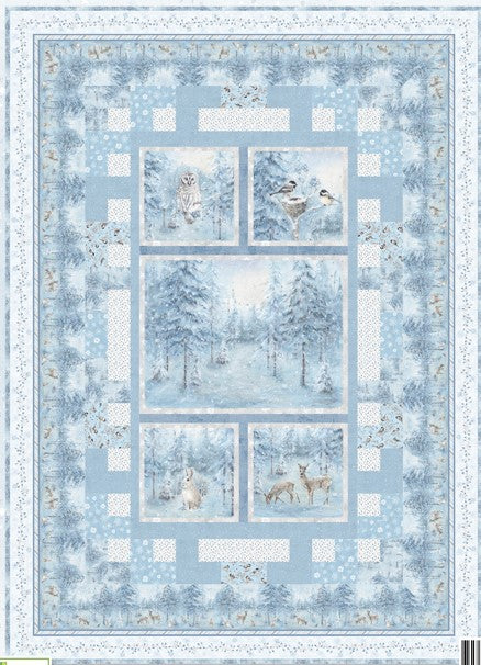 Fabric - Woodland Frost in Blue Forrest, 44"  14484-414